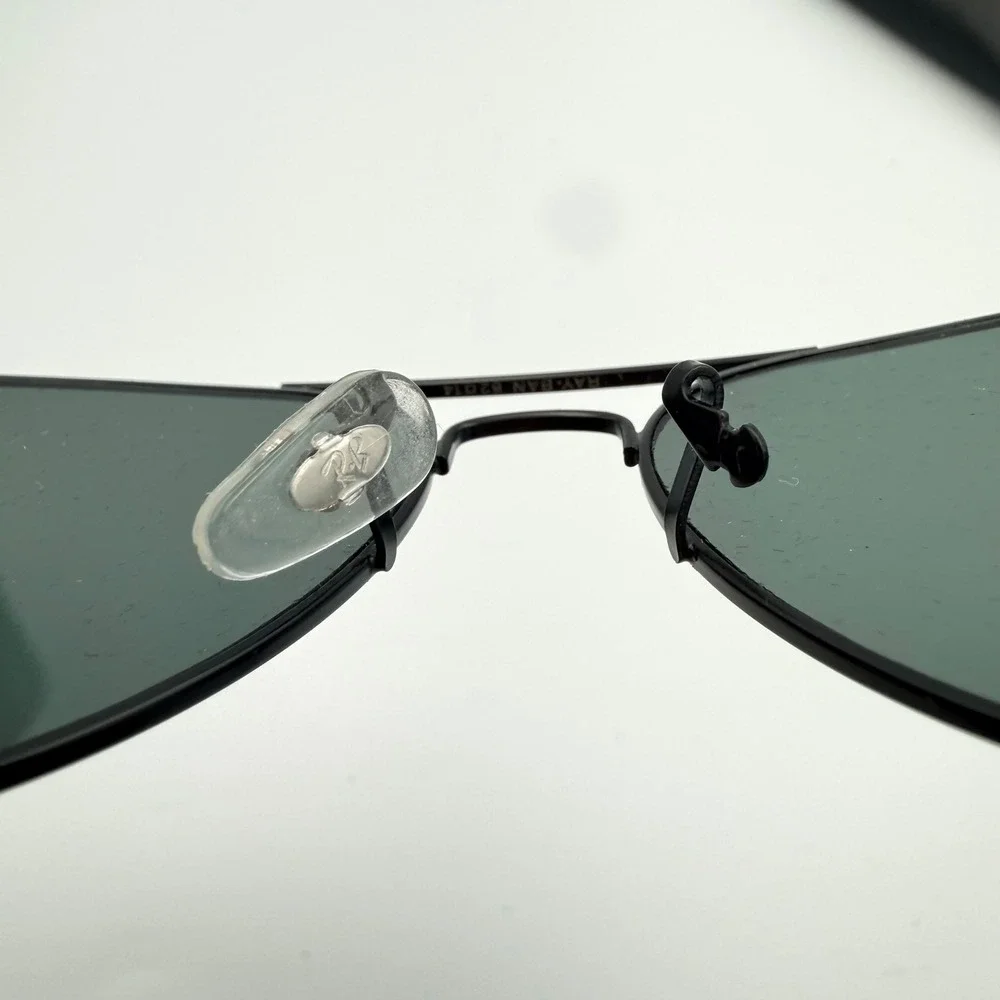 Ray-Ban RB3026 Aviator Large Metal II Sunglasses Black Frame Green Lens 62mm